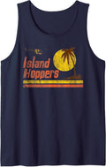Magnum Island Retro Hoppers Sunset in PI Tank Top - Navy Blue