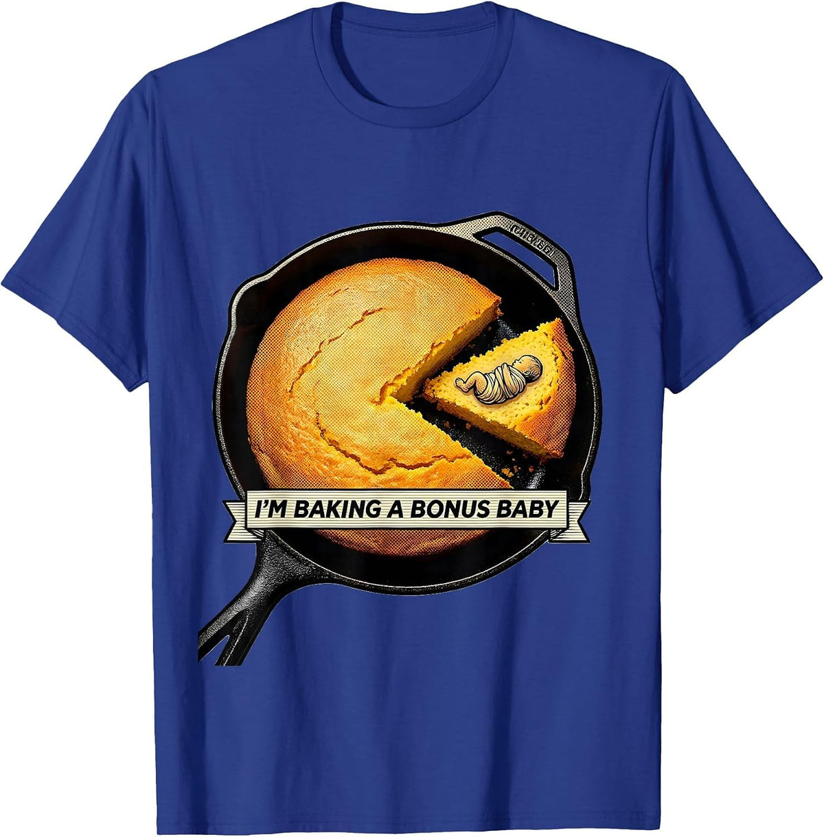 Men's I'm Baking A Bonus Baby Funny Thanksgiving Pregnancy T-Shirt - Royal Blue