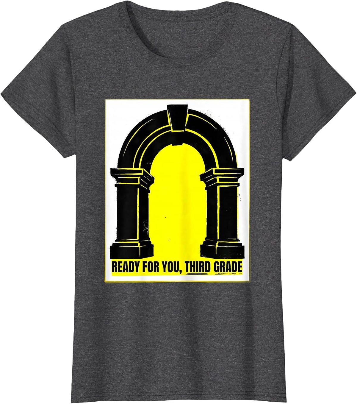 Women's Ready For You Third Grade Back to School Teacher Student T-Shirt - Dark Heather Grey