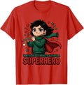Men's WINTER FLUTE PRACTICE TAKES A SUPERHERO Flute Player T-Shirt - Red
