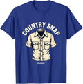 Country Snap Classic Pearl Snap Western Design T-Shirt - Royal Blue