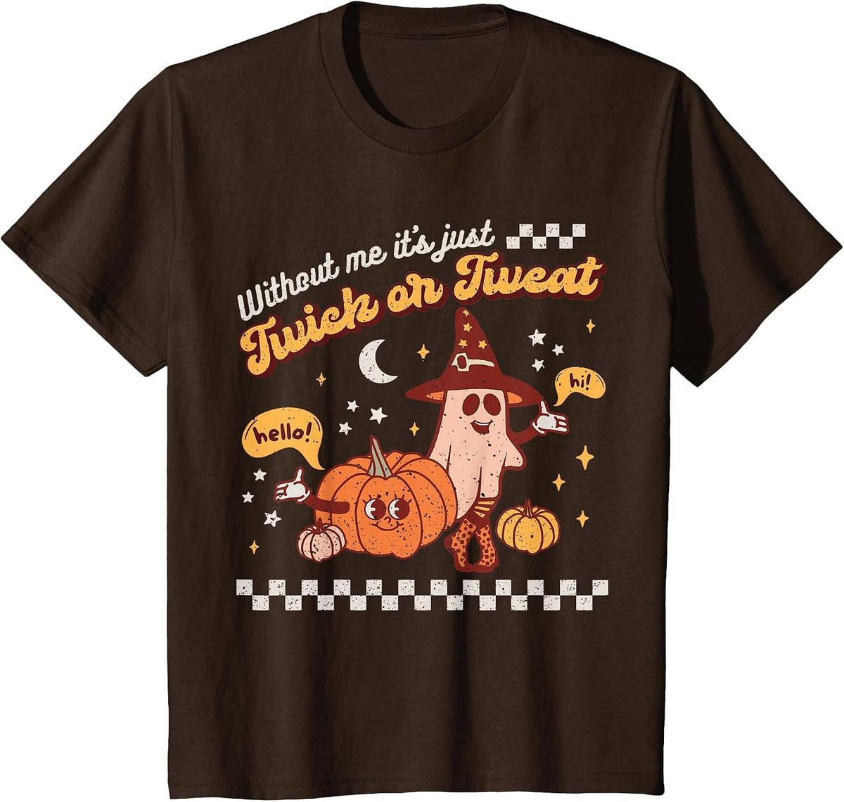 Speech Therapy Retro Spooky Fall Pumpkin Pathologist Season T-Shirt - Brown