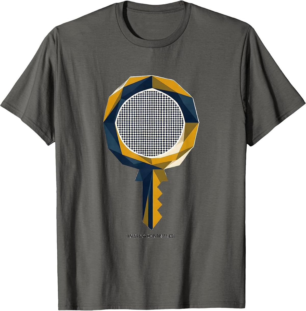 Men's I Know Every Kid In This School Geometric Specials Teacher T-Shirt - Asphalt Grey