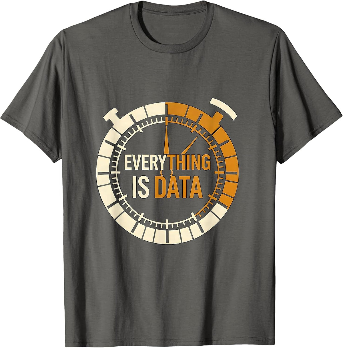 Men's Everything Is Data Stencil Graphic SPED Teacher Appreciation T-Shirt - Asphalt Grey
