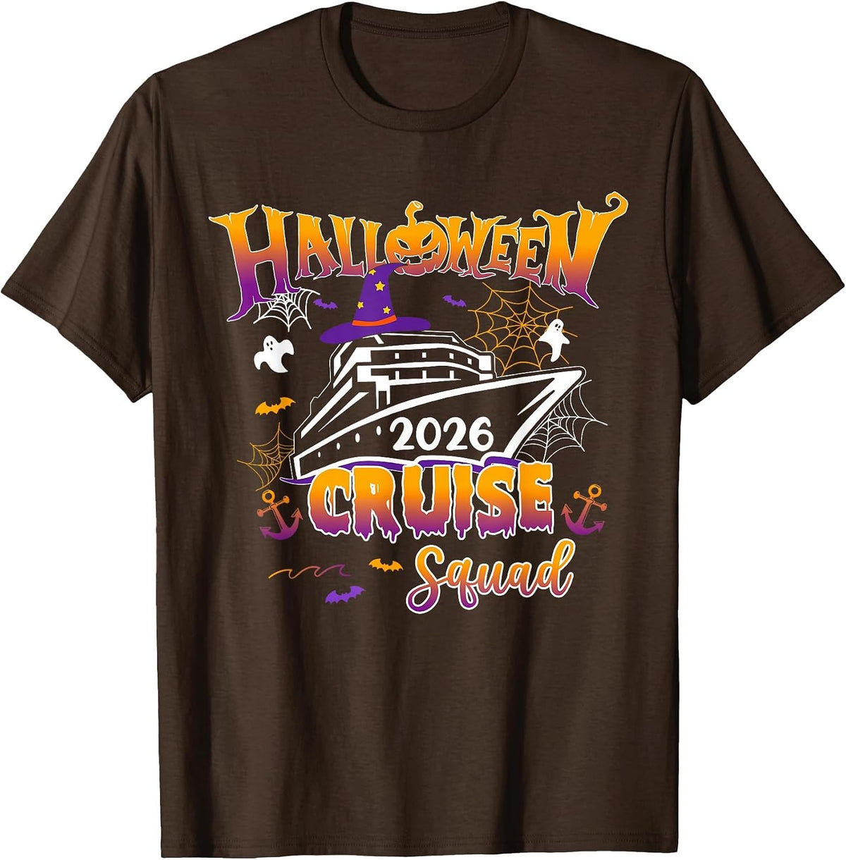 Halloween Cruise Squad 2026 Matching Family Cruising Crew T-Shirt - Brown