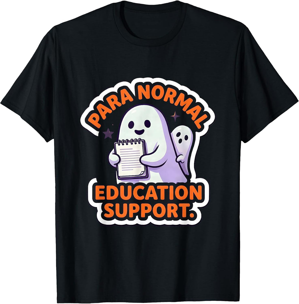 Men's Para Normal Education Support Ghost SpEd Paraprofessional T-Shirt - Black