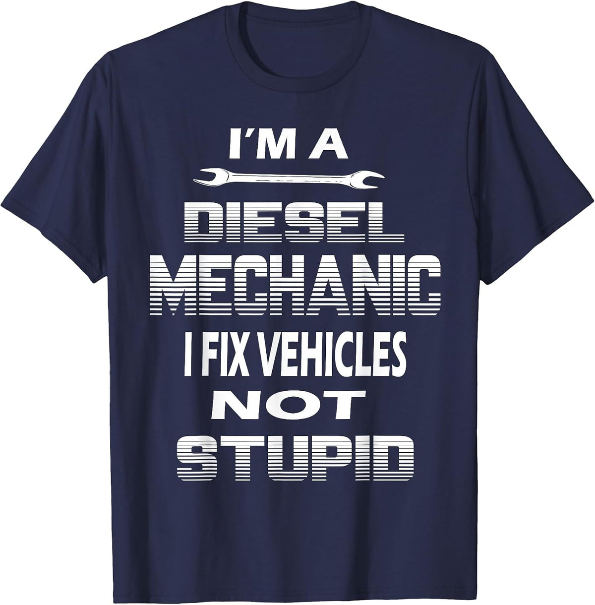 Diesel Mechanics Uniform T Shirt Diesel Tech Shirt T-Shirt - Navy Blue
