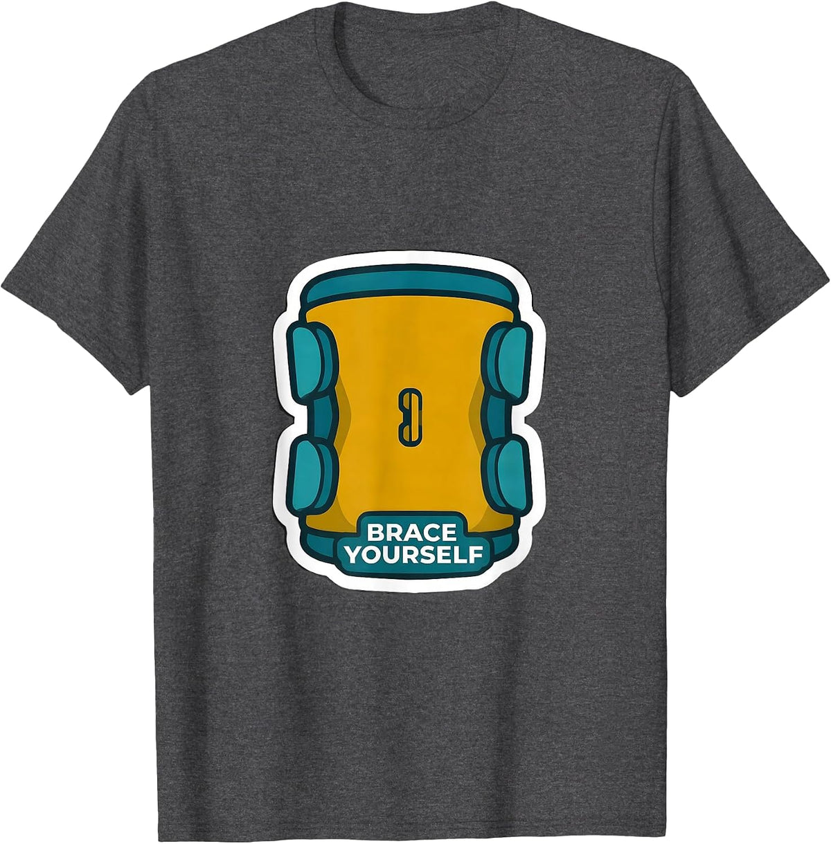 Men's Brace Yourself Funny Physical Therapist PT OT Gift T-Shirt - Dark Heather Grey