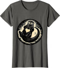 Back Floating Otter Silhouette Funny Animal Lover Humor T-Shirt, Women, Asphalt Grey, XX-Large - As Pictured