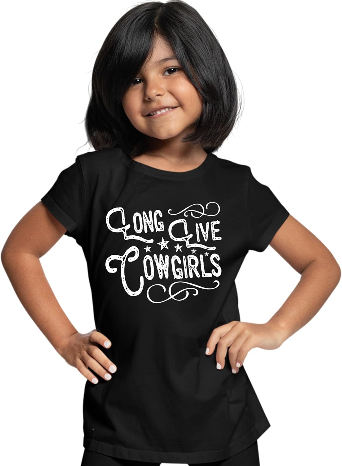 Go All Out Long Live Cowgirls Country Western Girl Gift Idea Mens Toddler Women Youth T-Shirt - Black