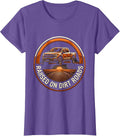 Raised on Dirt Roads Country Girl Design T-Shirt - Purple Heather