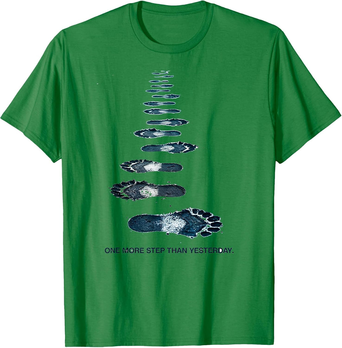 Men's One More Step Than Yesterday Funny Physical Therapist PT T-Shirt - Kelly Green