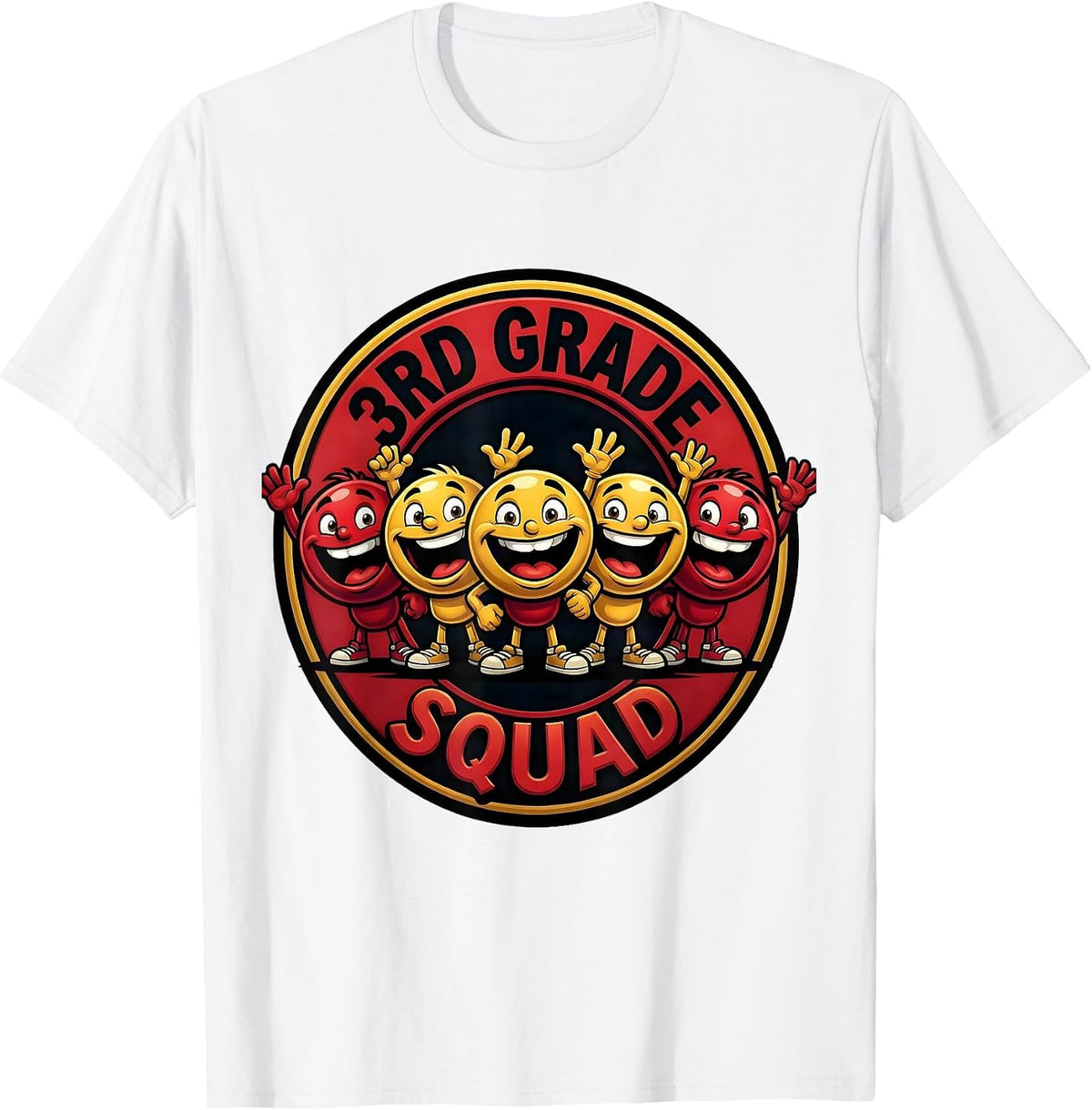 Men's 3rd Grade Squad Funny Teacher Crew Back To School T-Shirt - White