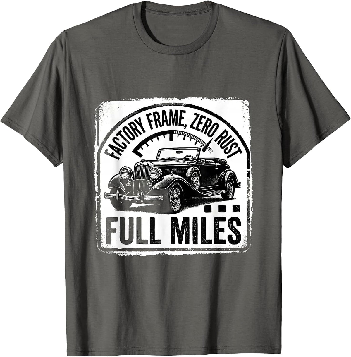 Men's Factory Frame Zero Rust Full Miles Vintage Convertible T-Shirt - Asphalt Grey