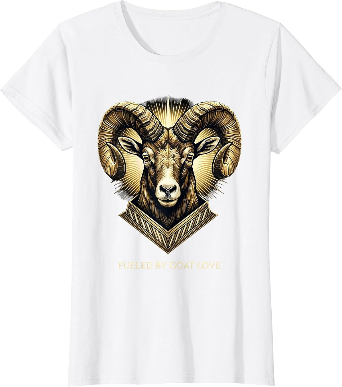 Fueled By Goat Love Funny Goat Lover Design T-Shirt - White