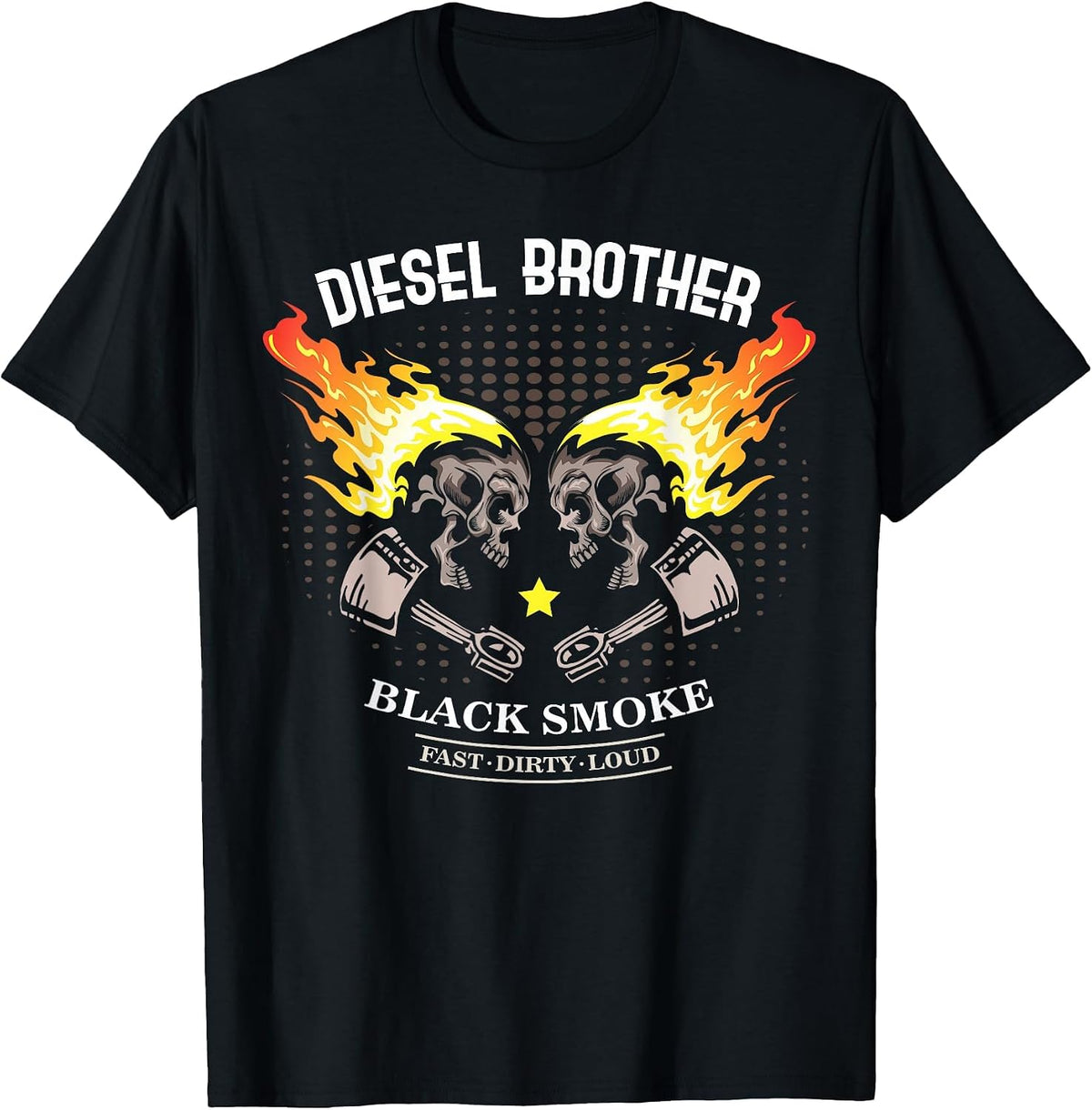 Diesel Brother Fast Loud Dirty Anti Fine Dust Power T-Shirt - Black