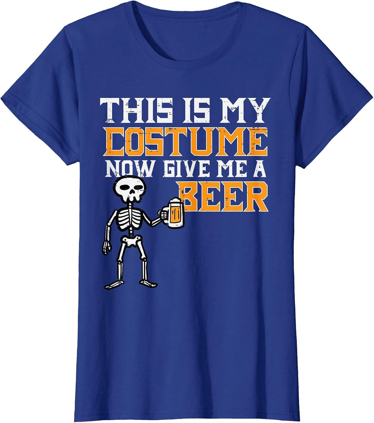 This is My Costume Funny Skeleton Halloween Men Dad T-Shirt - Royal Blue
