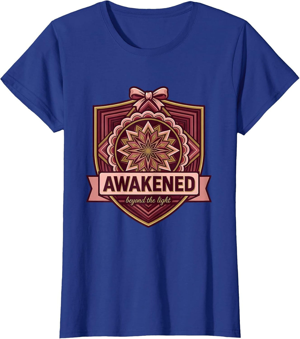 Women's Awakened Diwali Third Eye Cosmic Spiritual Design T-Shirt - Royal Blue