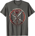 Rose and Whammy Bar 80s Rock Graphic T-Shirt - Asphalt Grey