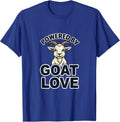 Powered by Goat Love Farmhouse Design T-Shirt - Royal Blue