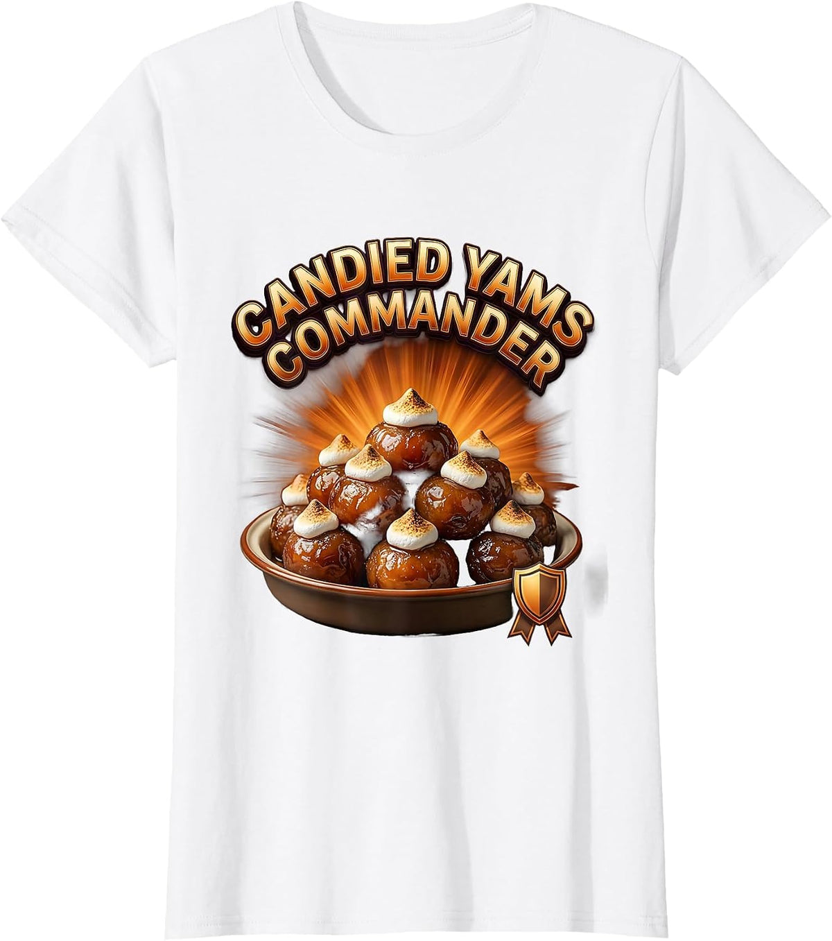 Candied Yams Commander Bootleg 90's Rap Rock Vintage Funny T-Shirt - White