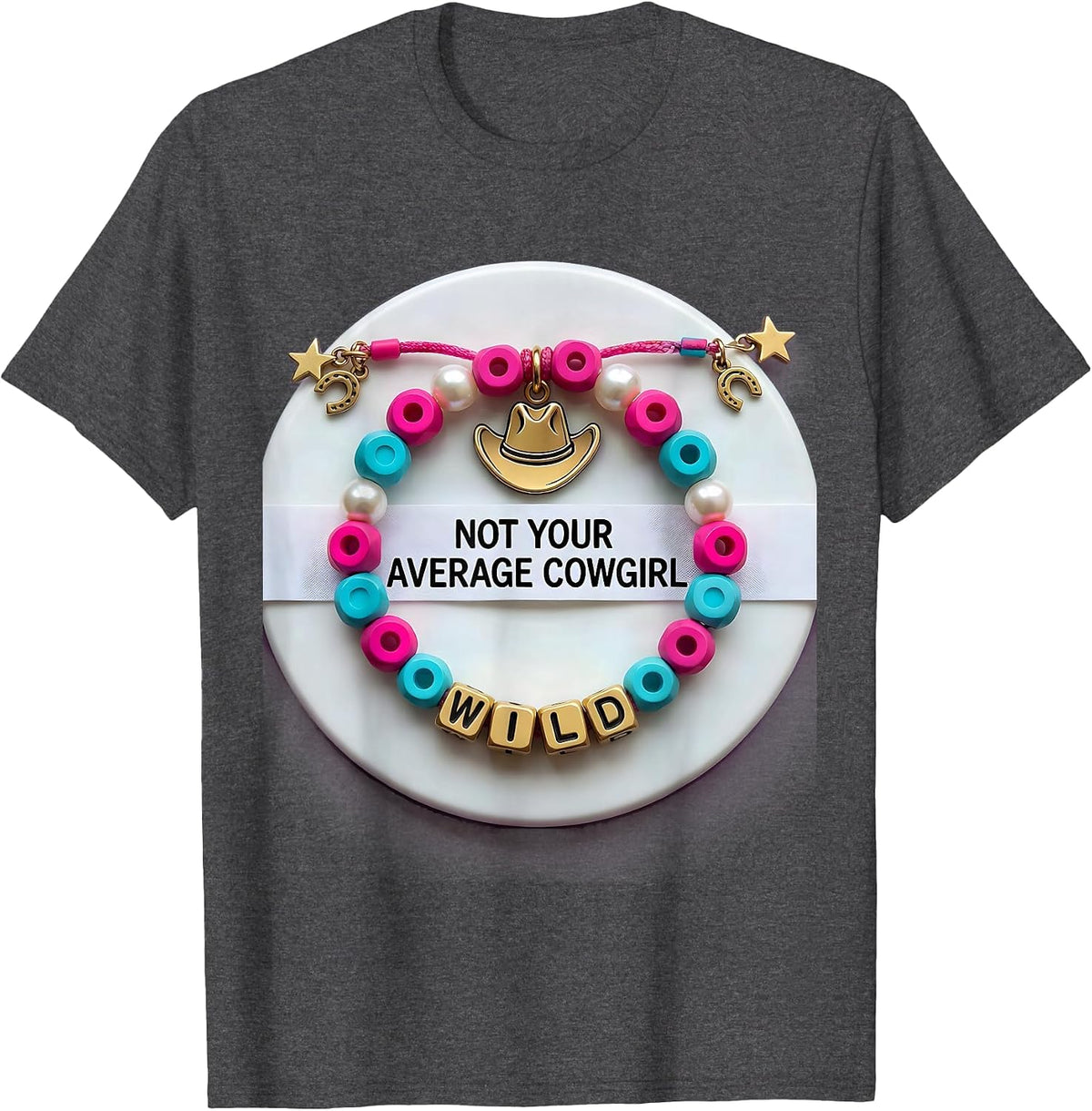 Men's Not Your Average Cowgirl Western Design T-Shirt - Dark Heather Grey