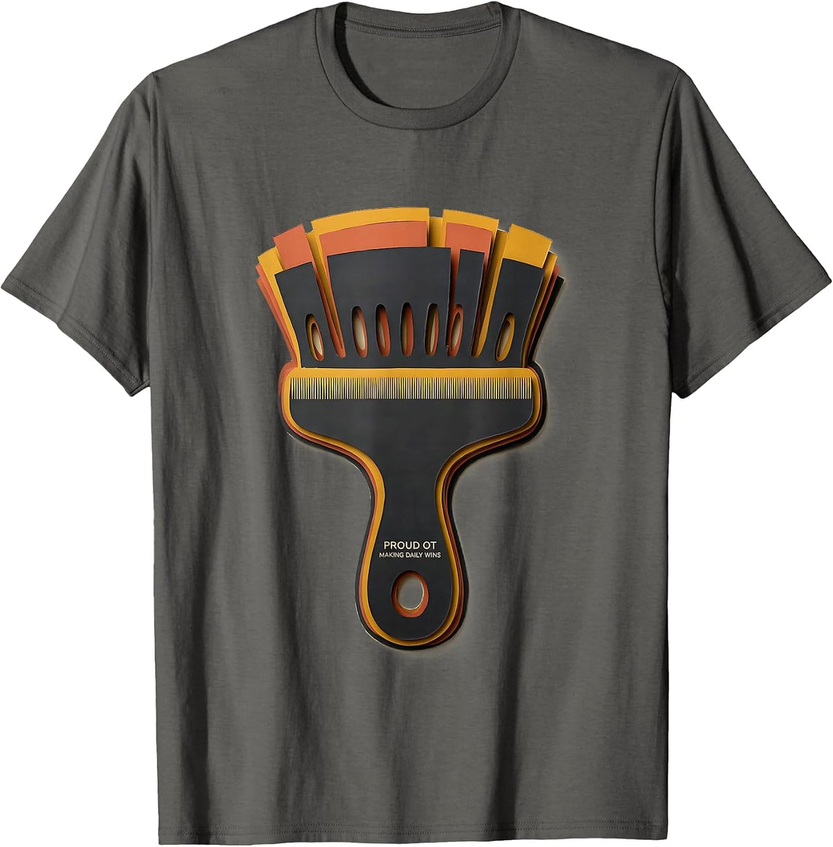 Proud OT Making Daily Wins Occupational Therapy Month T-Shirt - Asphalt Grey