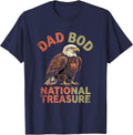 Dad Bod National Treasure Funny America Men T-Shirt - Navy Blue