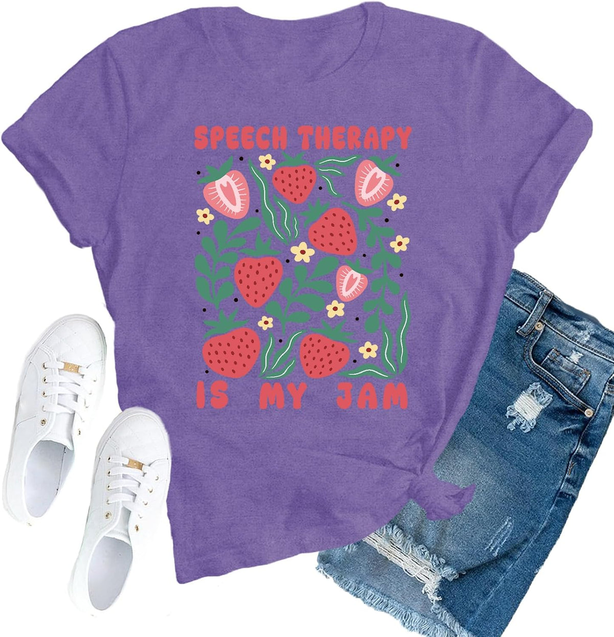 Speech Therapy Shirts for Women SLP T-Shirt - Purple