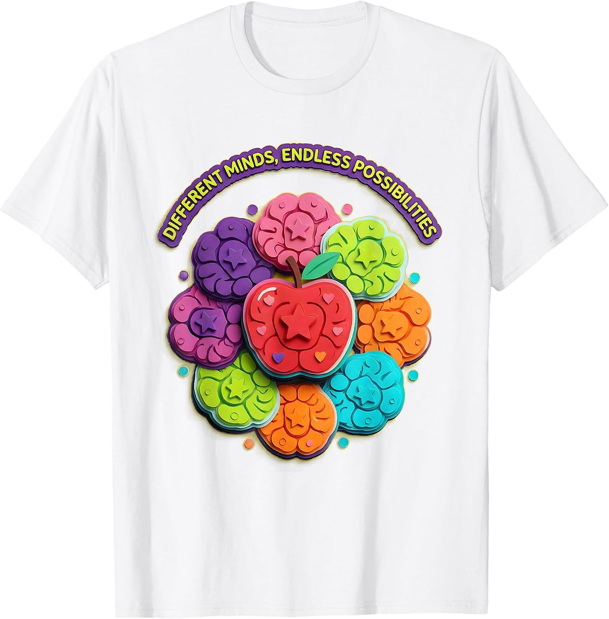 Different Minds Endless Possibilities Sped Teacher T-Shirt - White