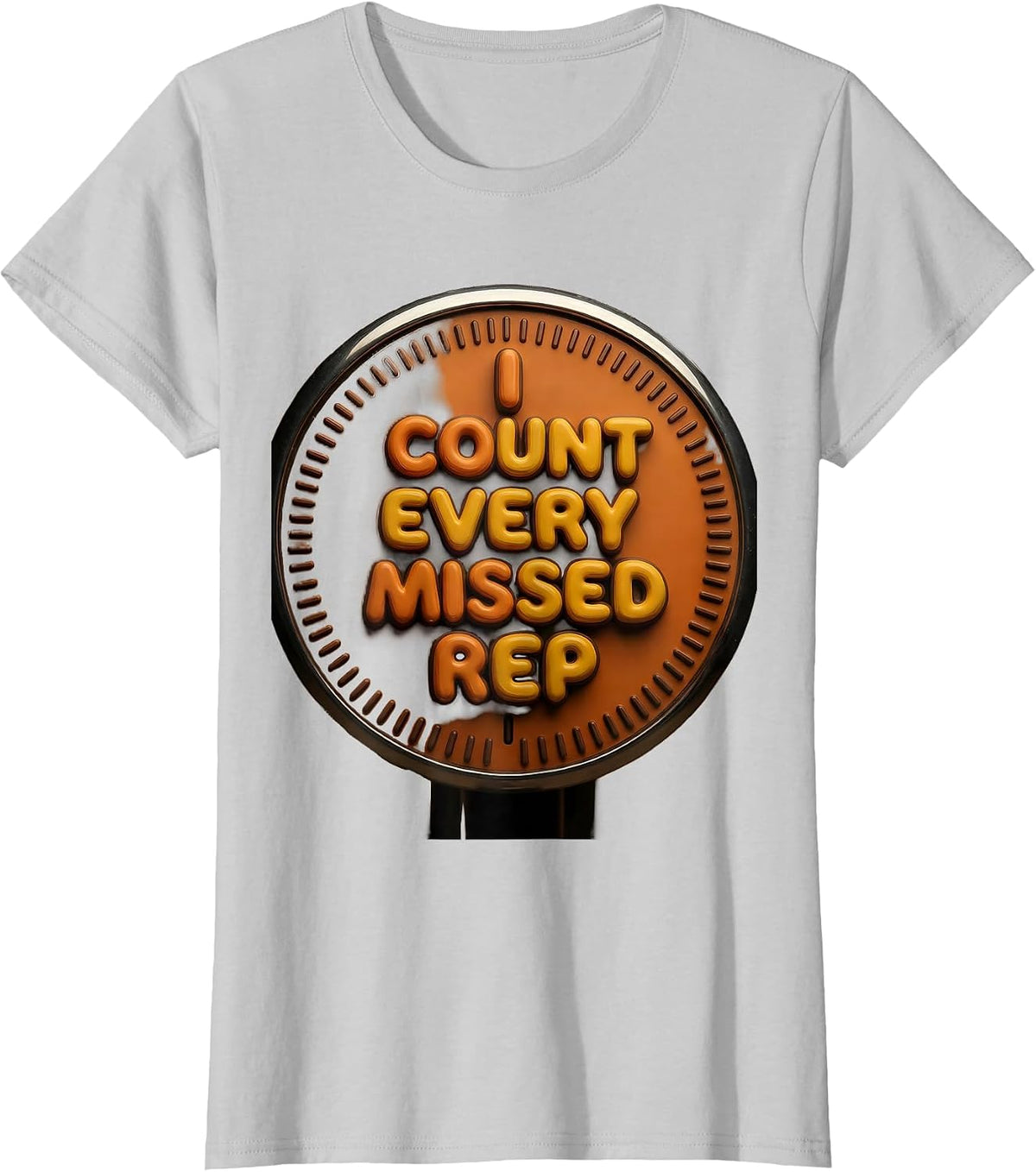 I Count Every Missed Rep Retro Physical Therapist OT Humor T-Shirt - Silver Grey