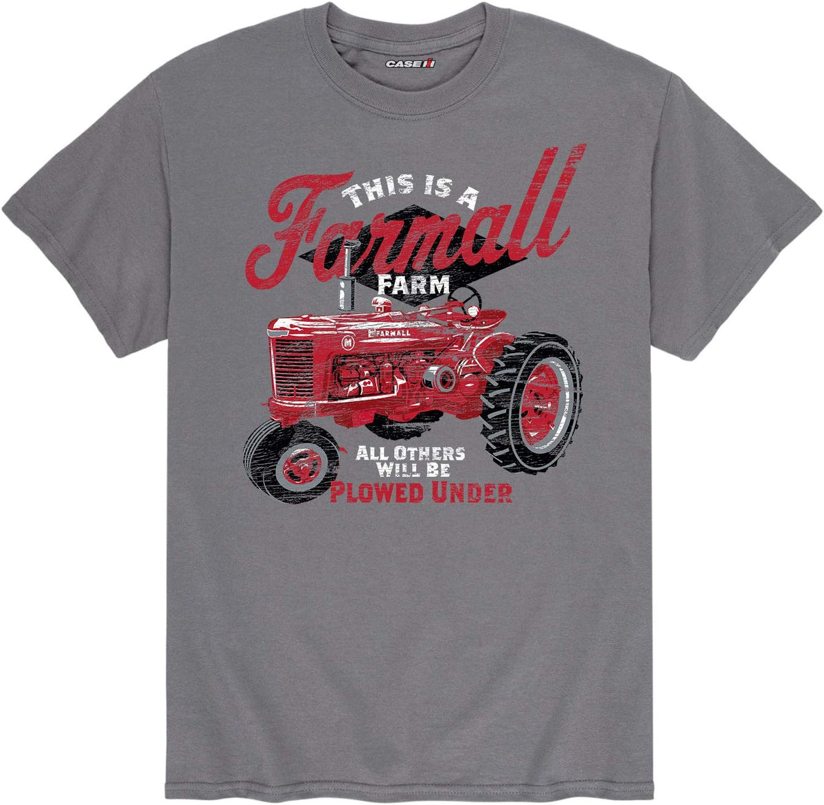 Vintage Farmall Cream On Dark - Men's Short Sleeve Graphic T-Shirt - Charcoal