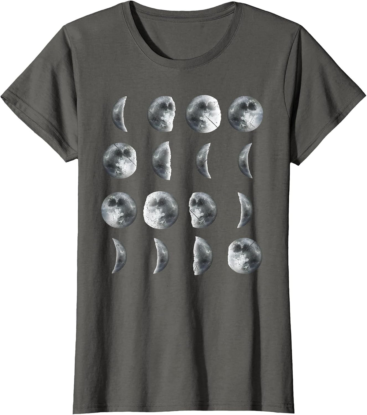 Space Science Student Teacher Funny Leonard Moon Phases T-Shirt - Asphalt Grey