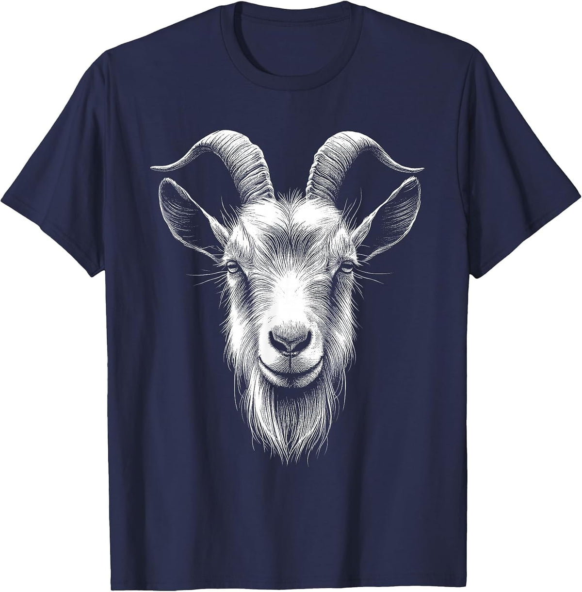 Goat Lover Art Design for Men and Women T-Shirt - Navy Blue