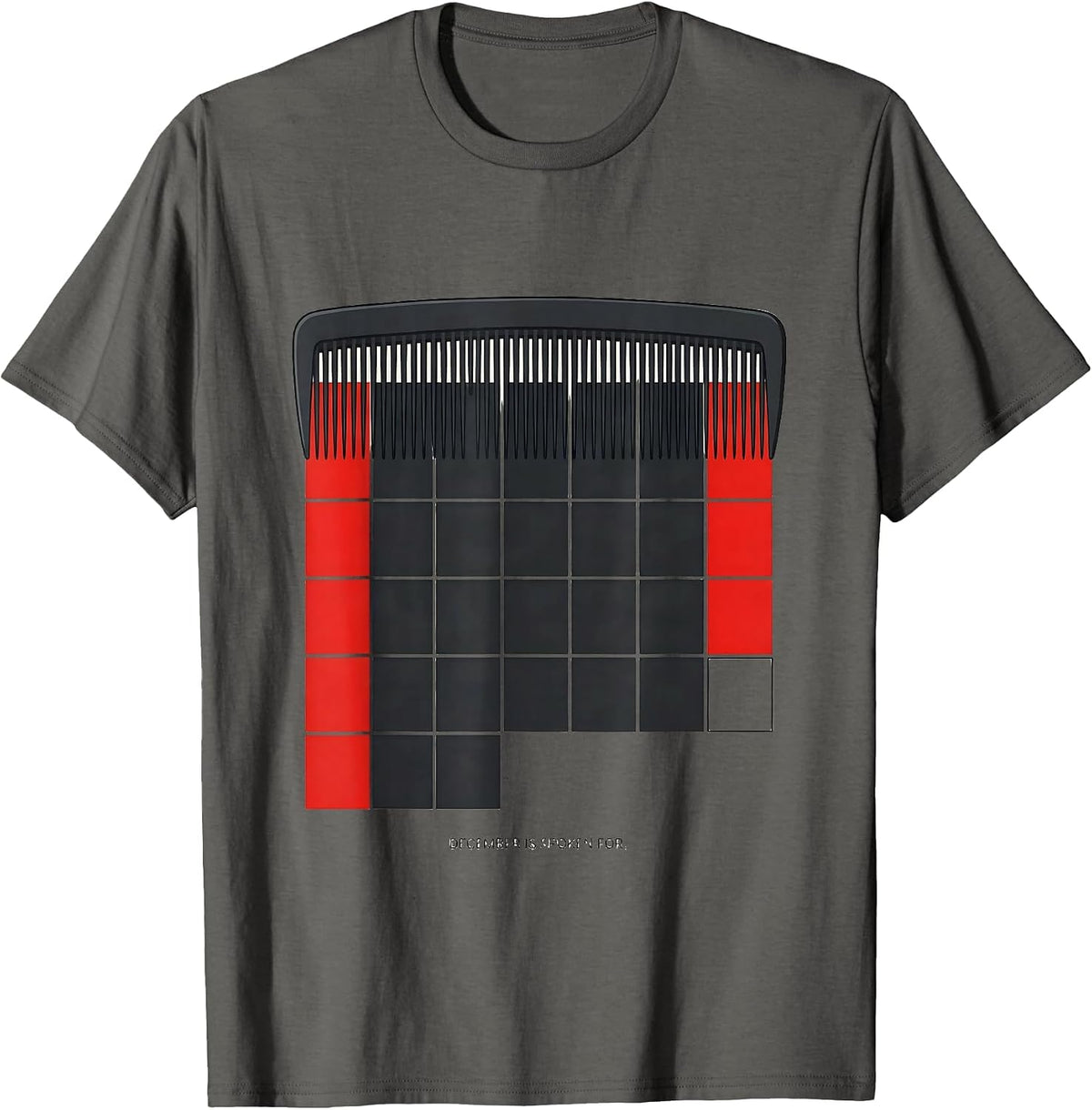 Men's December Is Spoken For Funny Barber Gift Hairstylist T-Shirt - Asphalt Grey