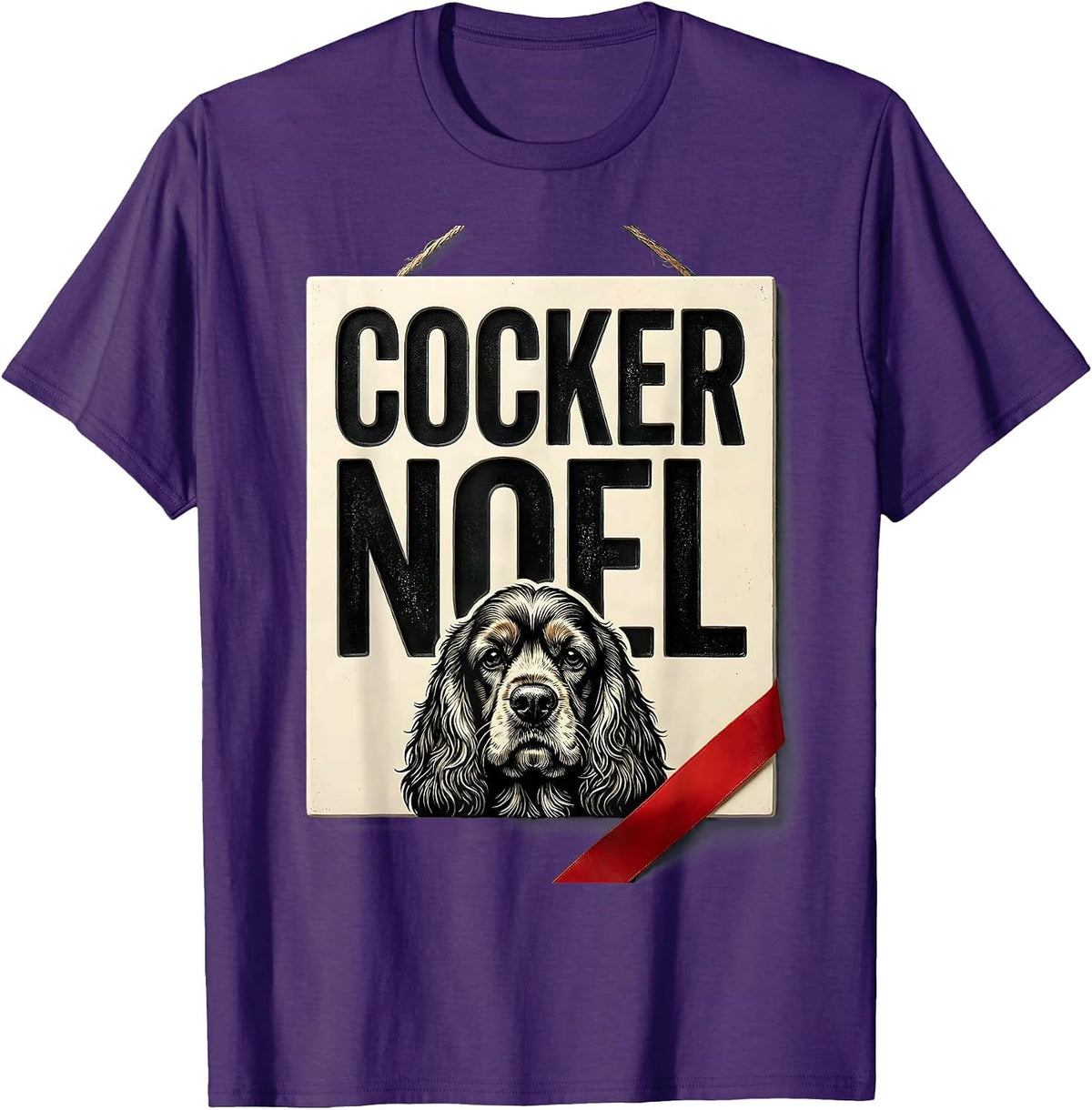 Cocker Noel Funny Cocker Spaniel Christmas Dog Lover Gift T-Shirt - Purple