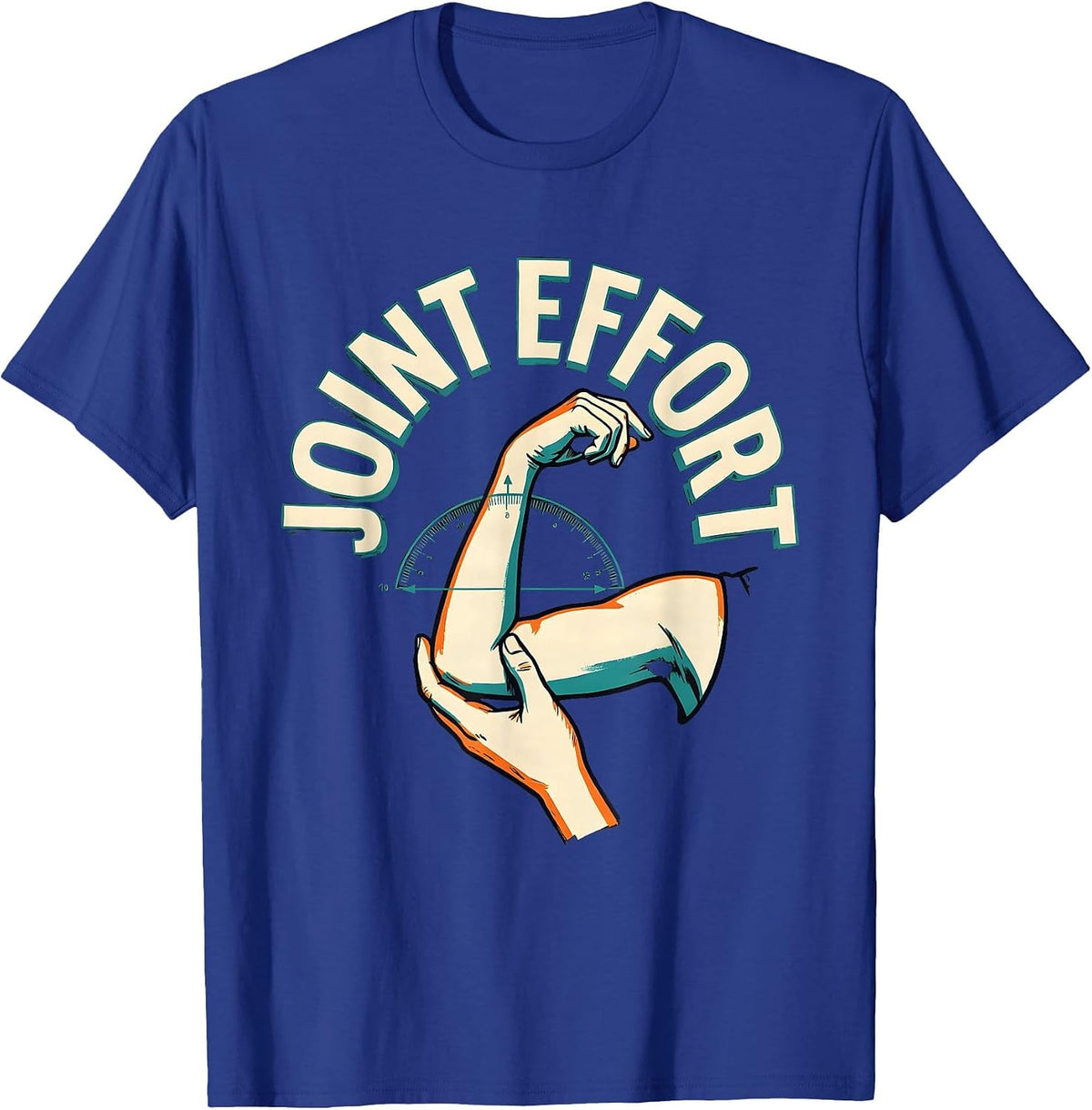 Joint Effort Funny Therapist Gift Physical Therapy Humor T-Shirt - Royal Blue