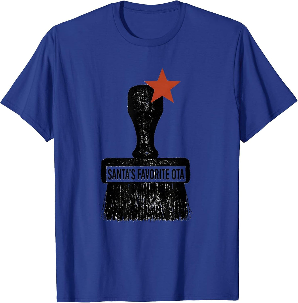 Santa's Favorite OTA Funny Occupational Therapy Christmas T-Shirt - Royal Blue