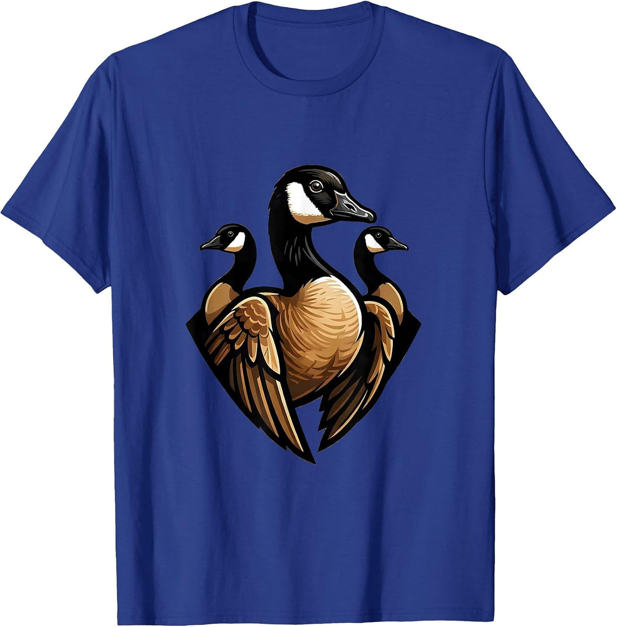 Geese V Formation Flight Hunting Graphic T-Shirt - Royal Blue