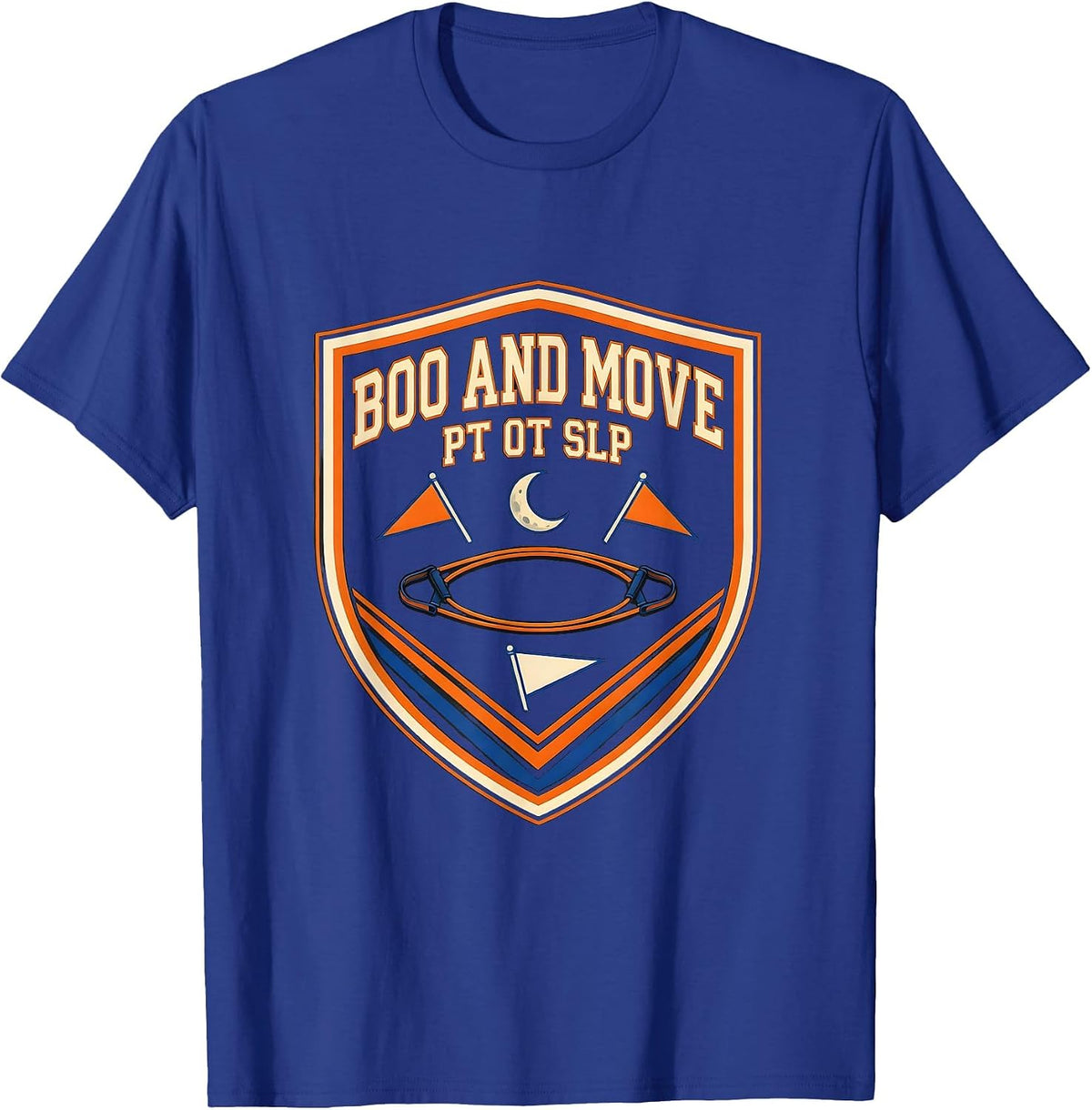 Men's Boo And Move PT OT SLP Halloween Therapy Squad Costume T-Shirt - Royal Blue
