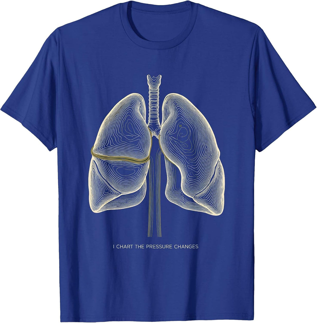 I Chart The Pressure Changes Funny Respiratory Therapist RT T-Shirt - Royal Blue