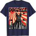 Funny Retro Japanese Dogzilla Scottish Terrier T-Shirt - Navy Blue