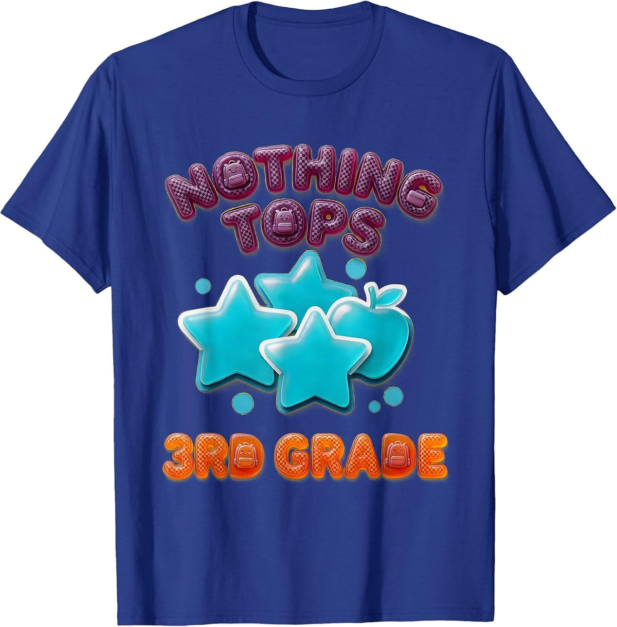 Nothing Tops 3rd Grade Funny Back To School Kids Teachers T-Shirt - Royal Blue