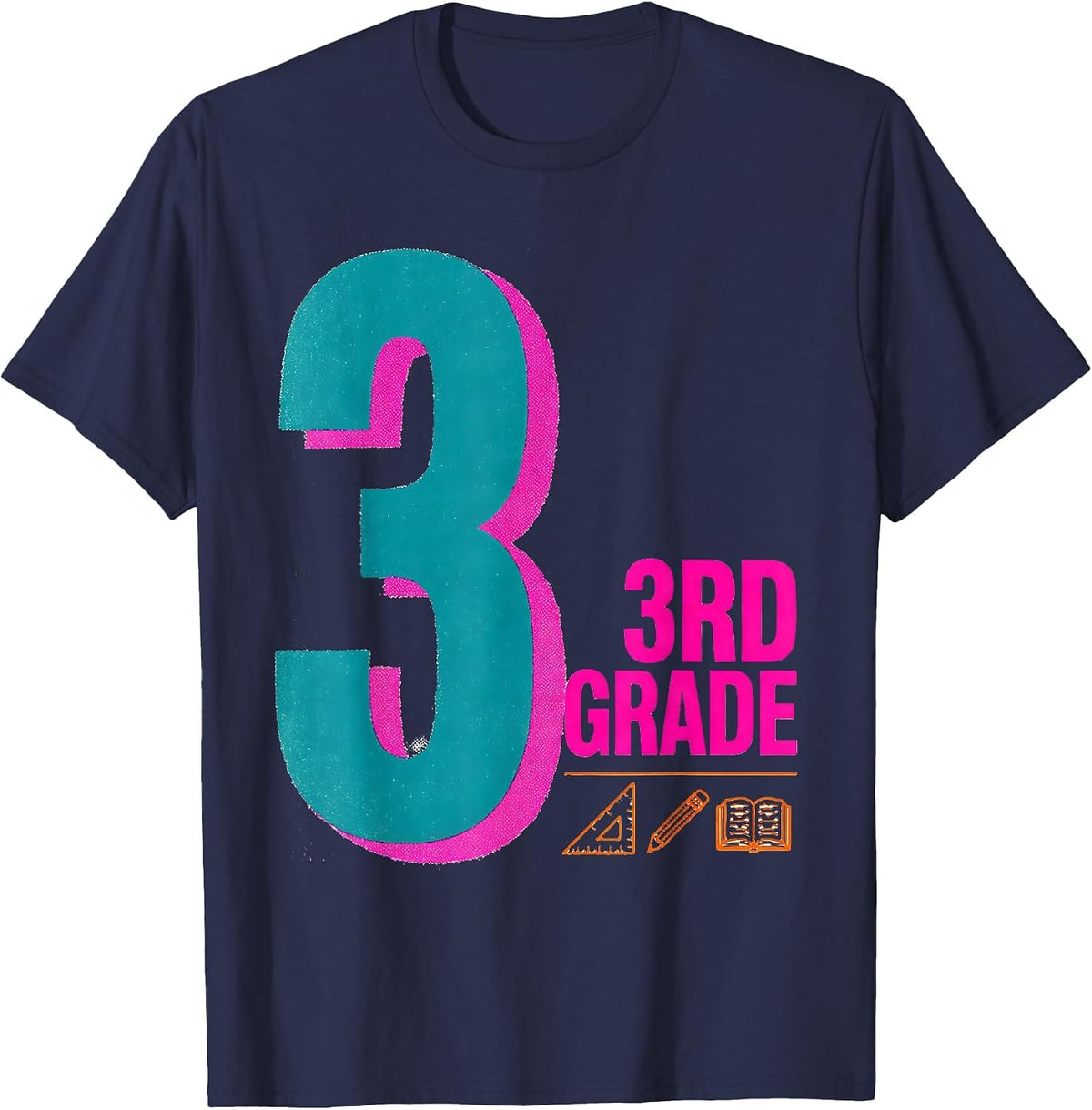 Men's 3RD GRADE THIRD GRADE Teacher Back to School Kids T-Shirt - Navy Blue