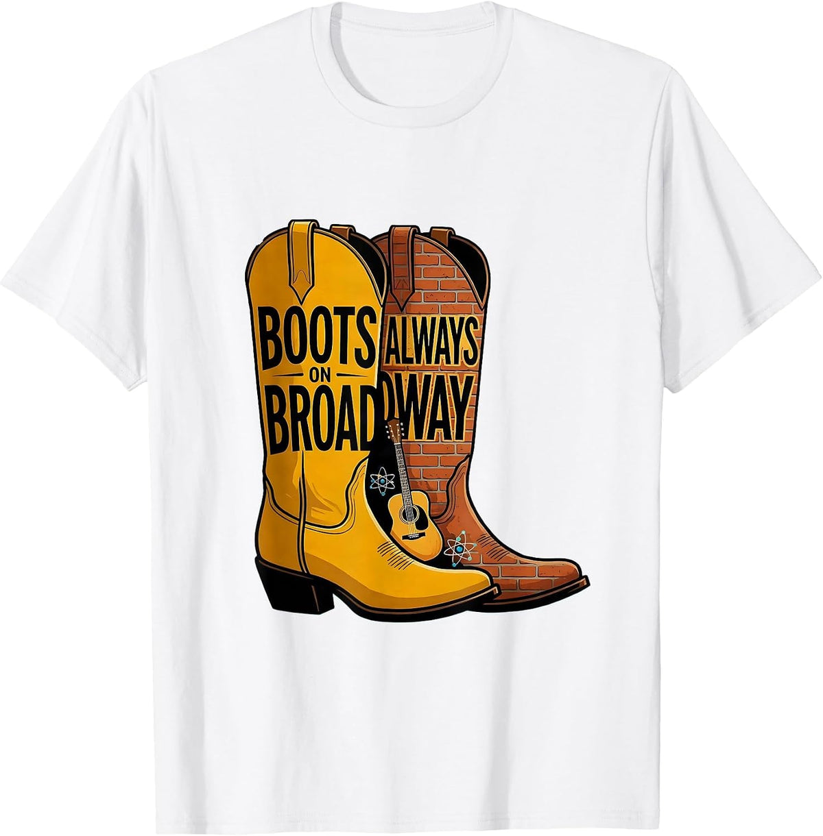 Men's Boots on Broadway Always Nashville Design T-Shirt - White