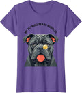 My Pit Bull Fears Bubbles Funny Pitbull Dog Mom Humor T-Shirt - Purple Heather