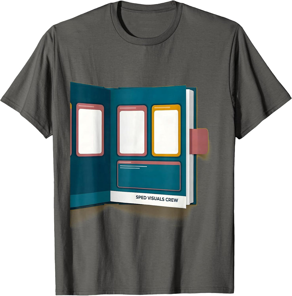 Men's SPED Visuals Crew Custom Teacher Squad Pride Special T-Shirt - Asphalt Grey