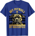 My Pitbull My Masterpiece Fashion Editorial Photomontage T-Shirt - Royal Blue