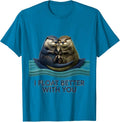 I Float Better With You Funny Sea Otter Animal Lover Humor T-Shirt - Sapphire Blue