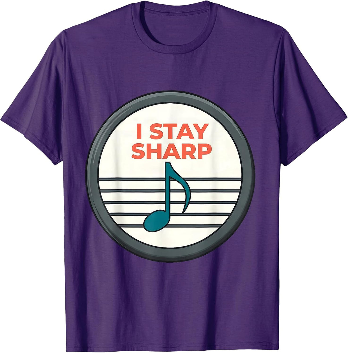 I Stay Sharp Funny Music Lover Pianist Humor T-Shirt - Purple